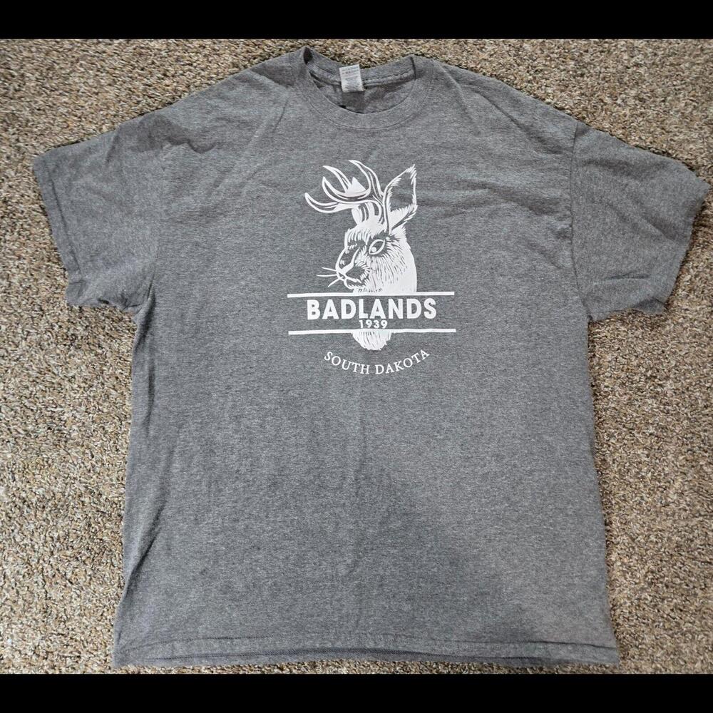 Gray Badlands South Dakota Jackalope TShirt Size XL
